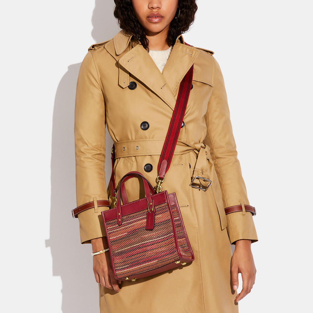 NWT Coach Field Tote 22 In Upwoven Leather - Picture 6 of 7